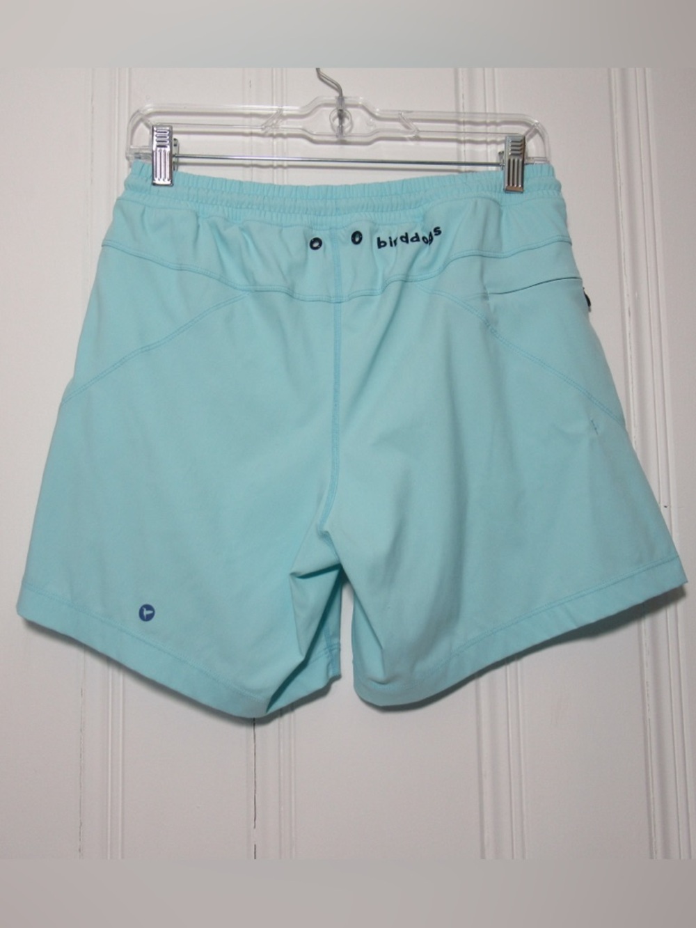 Birddogs Aqua Blue Lined Swim Trunks Shorts Size Small